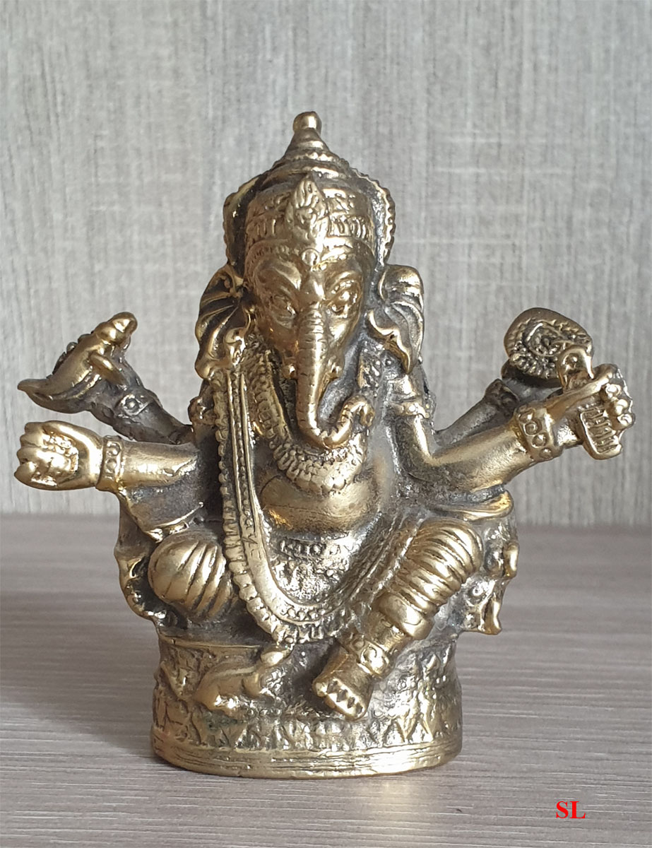 Statue-Ganehs-Ganesha-Elephant-Hindouisme-en-laiton-Protection-Porte-bonheur