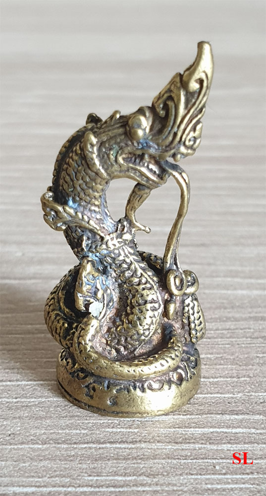 Dragon-debout-fin-Miniature-Figurine-Statuette-Amulette-en-laiton--Talisman