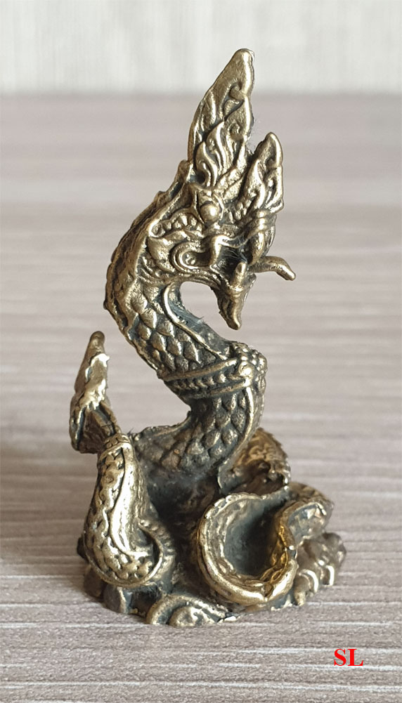 Dragon  boule  Miniature Figurine Statuette Amulette en laiton  Talisman 